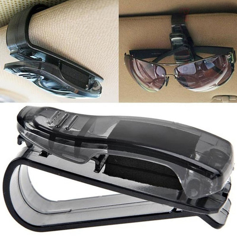 Multi-Function Glasses Case Atuo Car Accessories ABS Sunglasses Eyeglasses Glasses Holder Auto Fastener Ticket Clip funda gafas