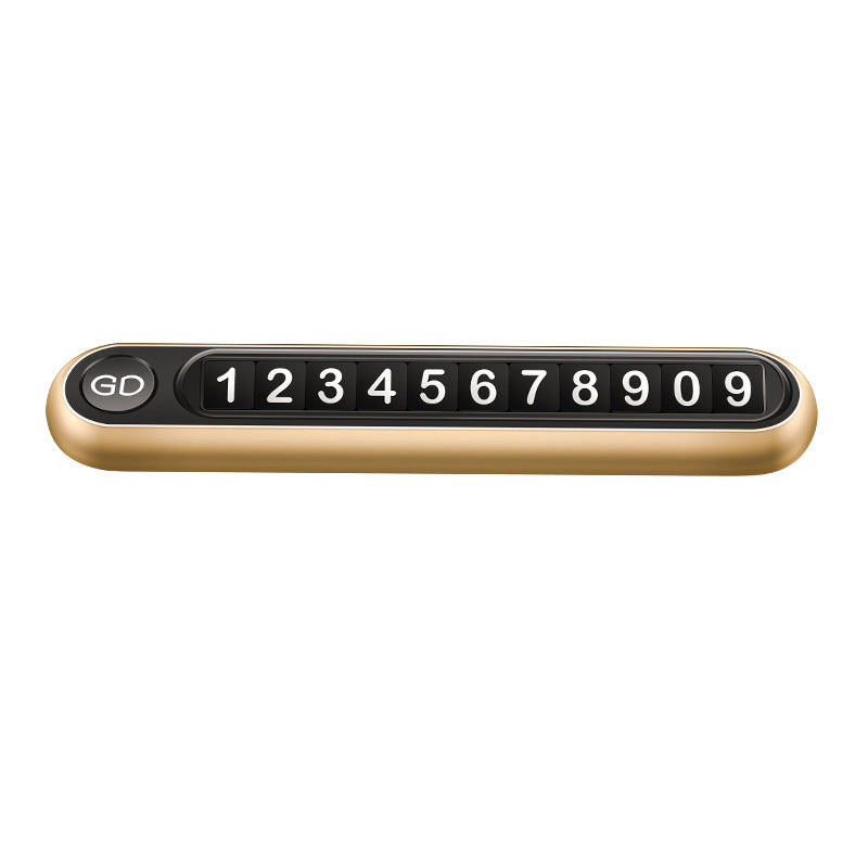 Parking Plate Button-Type Parking Number Plate Aluminum Alloy Temporary Parking Card Original Gift Moving License Plate