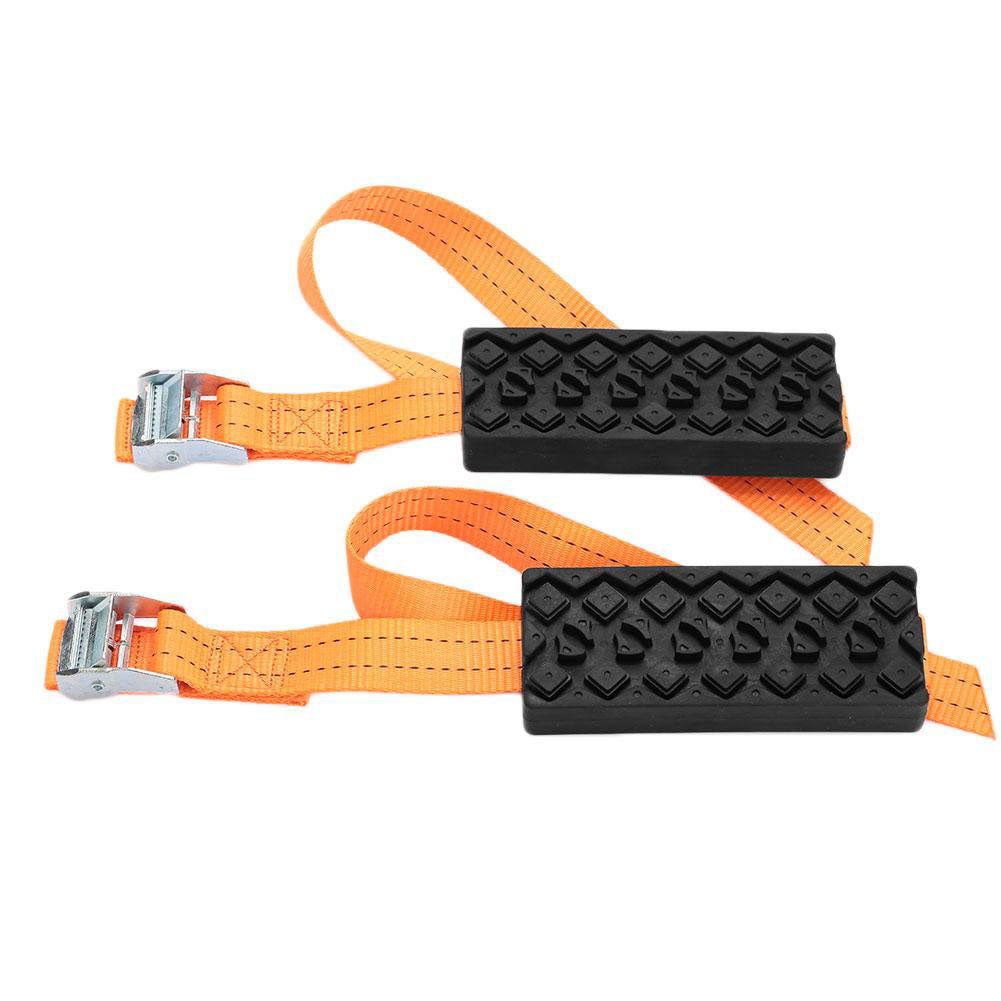 Vehemo Tire Chain Strap Snow Chain 2PCS Rubber Nylon Anti-Skid Wheel Automobile Saloon Car Belt