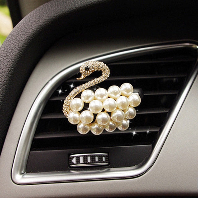 Car Air Freshener Scents Auto Perfume Vent Outlet Clip With Solid Fragrance Sheet Swan Mushroom Butterflies Planet Dance Girl