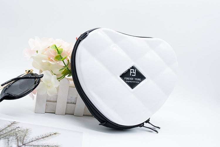 Mini heart-shaped suitcase small bag