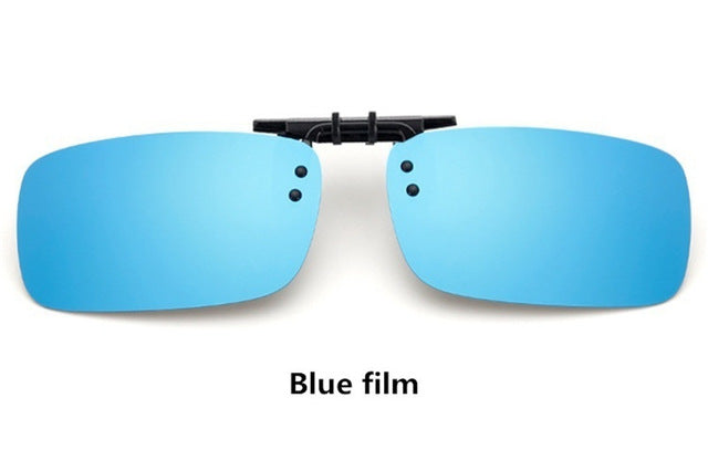 Cool Polarized Mirrored UV400 Lens Clips On Sunglasses Driving Night Vision Lens Sun Glasses Male Anti-UVA For Men Women