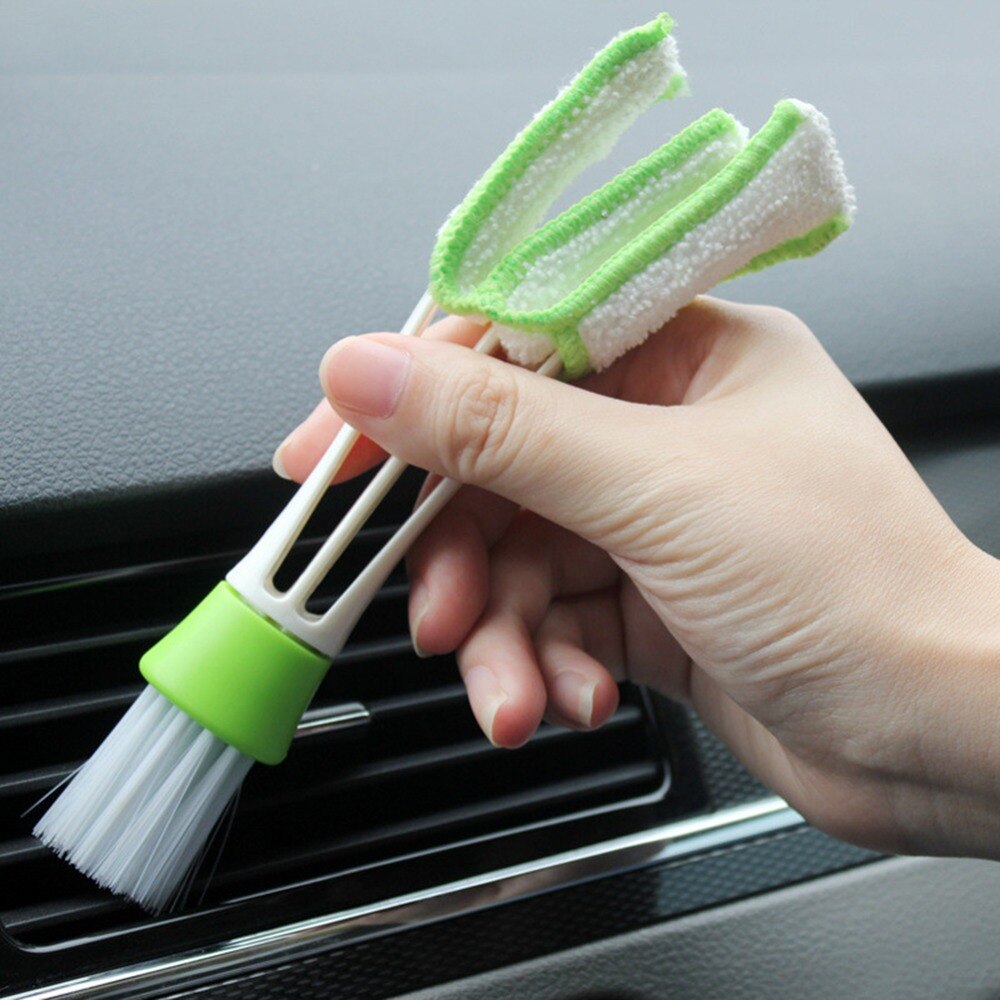 VODOOL Double Ended Car Cleaning Brush Air Conditioner Vent Slit Clean Brush Detailing Dust Removal Blinds Keyboard Duster Brush