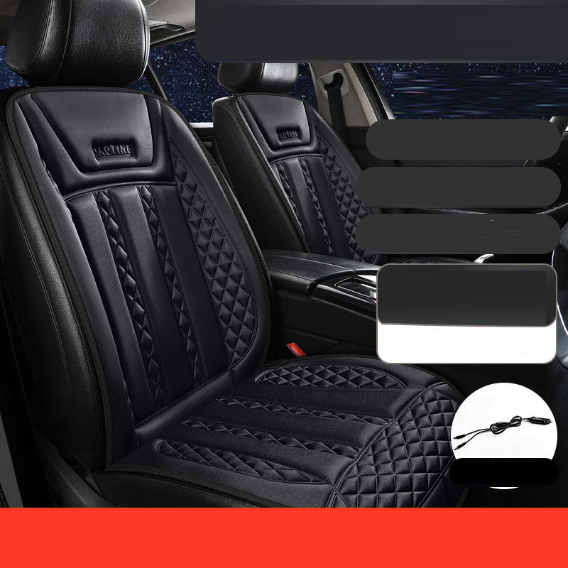 Car heated seat cushion winter single seat car electric heating modified plush seat cushion 12V24V warm