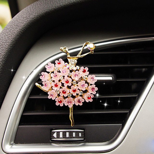 Car Air Freshener Scents Auto Perfume Vent Outlet Clip With Solid Fragrance Sheet Swan Mushroom Butterflies Planet Dance Girl