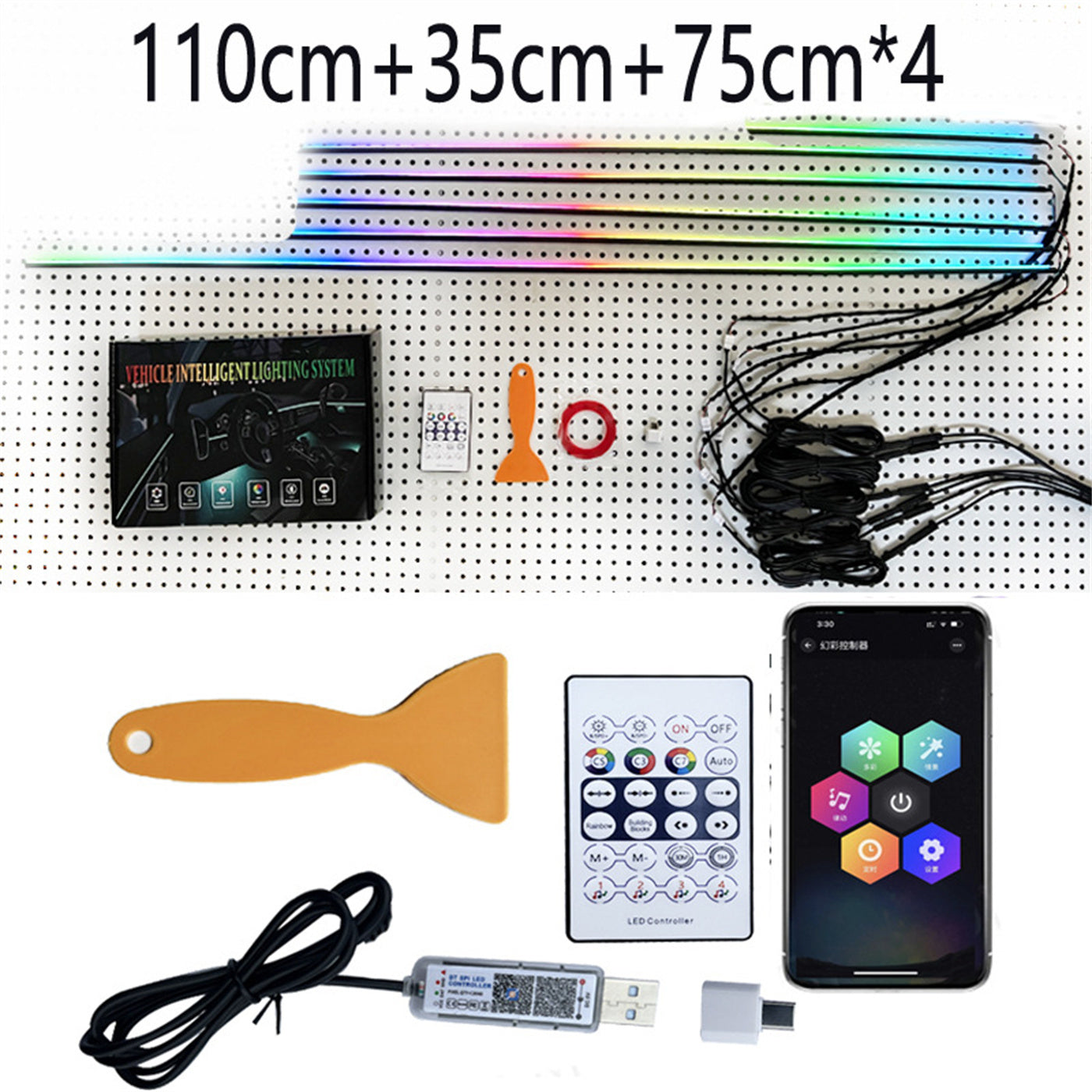 Usb Car Ambience Light Music