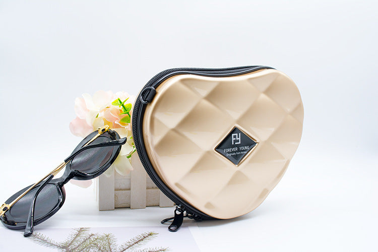 Mini heart-shaped suitcase small bag