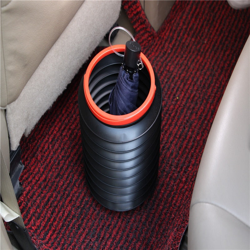 Car Trash Bin Can Car Storage Bin Portable Outdoor Fishing Bucket Multifunctional Retractable Folding Water Bucket