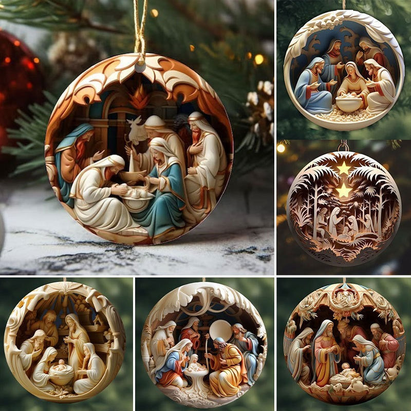 Creative Christmas Acrylic Car Decoration Pendant