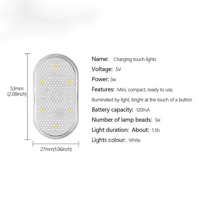 Car Interior 5v Led Lighting Finger Touch Sensor Reading Lamp Led Attraction Lights Usb Charge 6 Bulbs Car Door Light