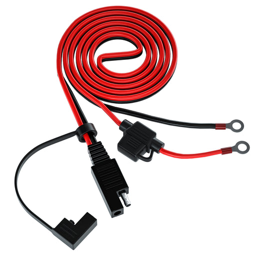 Double insurance SAE plug cable SAE to O-type terminal power cord O-type terminal connection line Photovoltaic extension cord