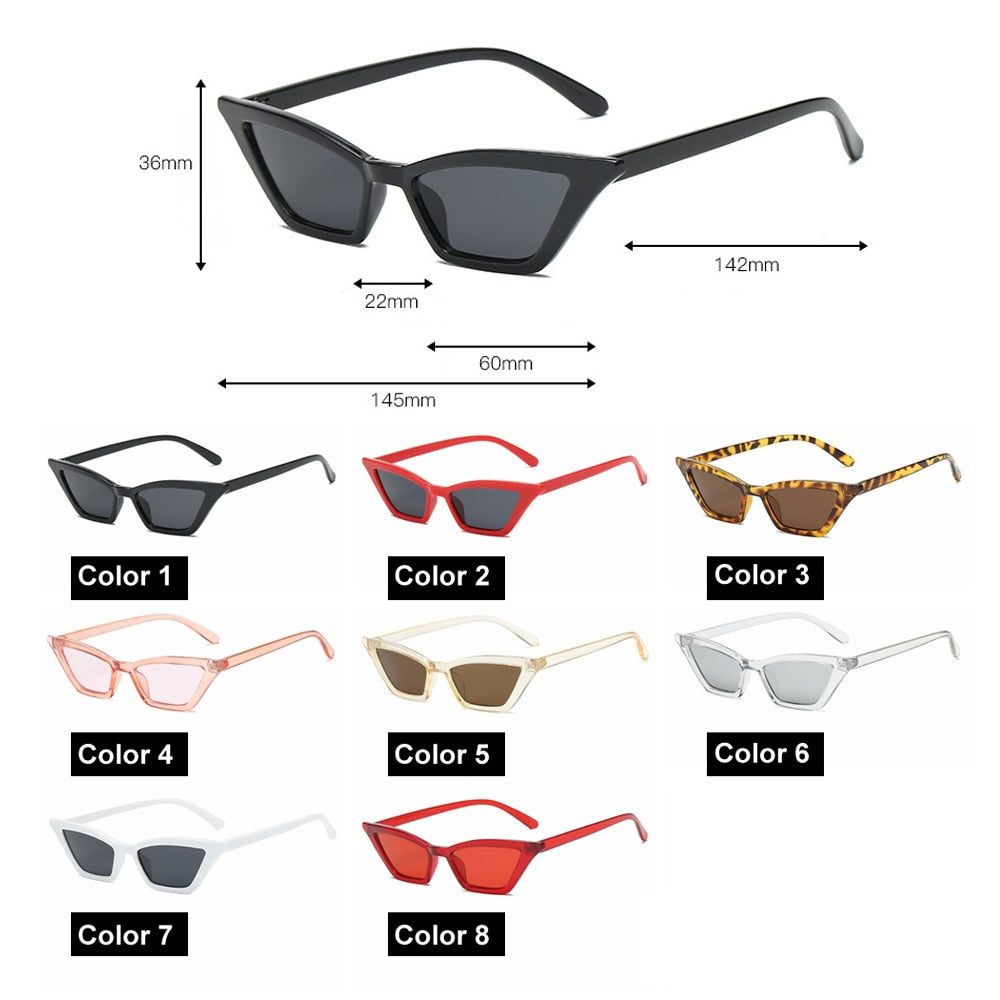 Top quality Fashion Women Glasses Small Frame Cat Eye Sunglasses UV400 Sun Shades Glasses Street Eyewear Female glasses