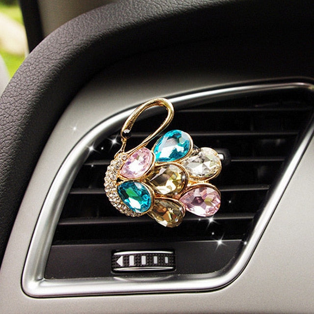 Car Air Freshener Scents Auto Perfume Vent Outlet Clip With Solid Fragrance Sheet Swan Mushroom Butterflies Planet Dance Girl