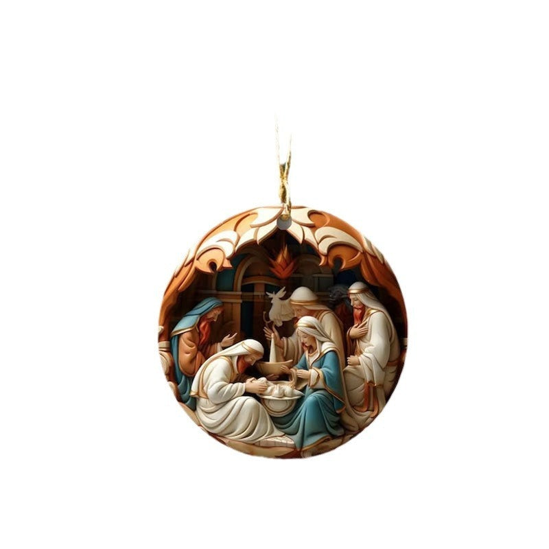 Creative Christmas Acrylic Car Decoration Pendant