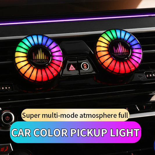 Car aromatherapy air outlet atmosphere light Car sound pickup light Car perfume voice-controlled rhythm light