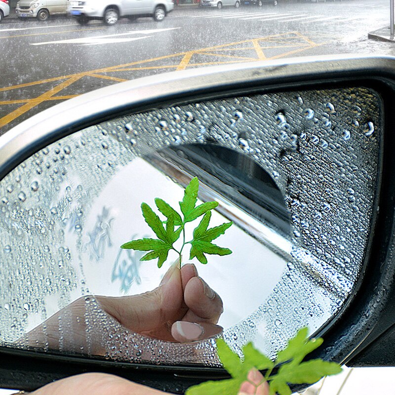 2pcs / set Anti Fog Car Mirror Window Clear Film Anti-Light Car Rearview Mirror Protector Film Waterproof Rainproof Car Sticker