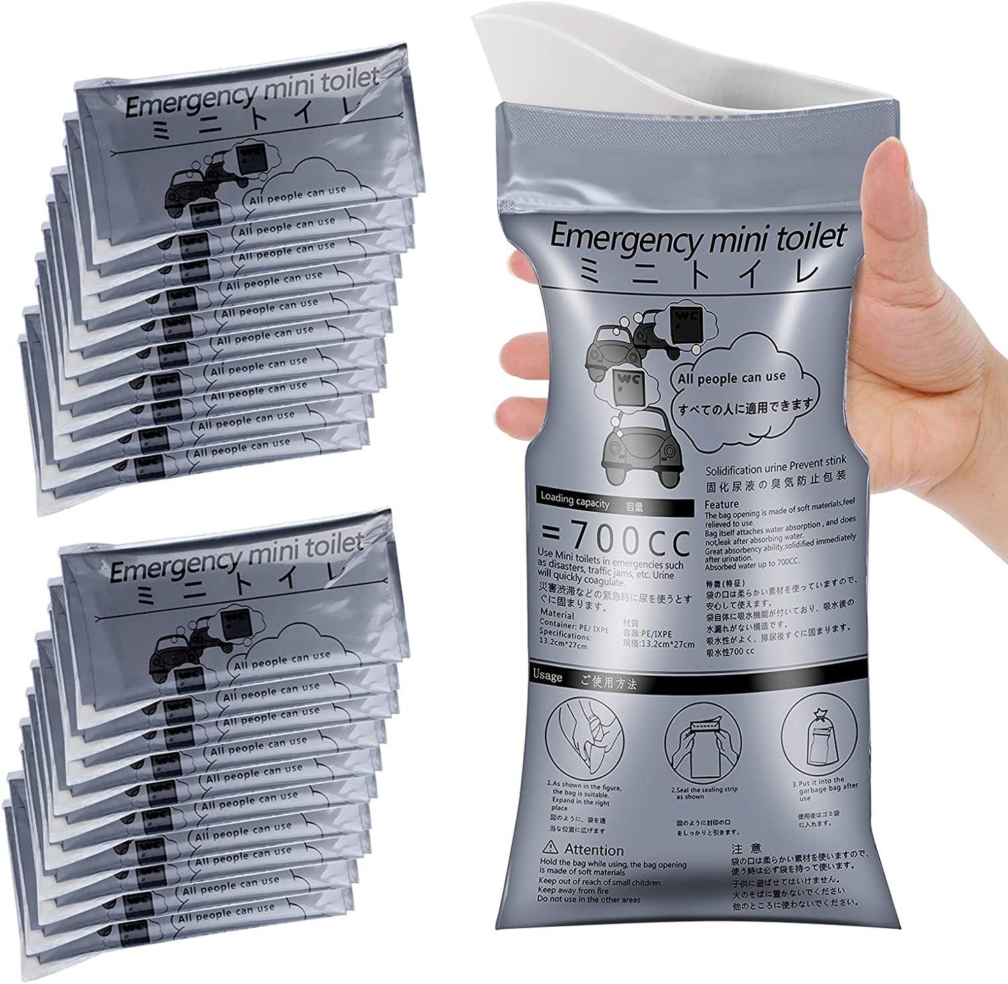 Disposable Portable Car Emergency Urine Bag