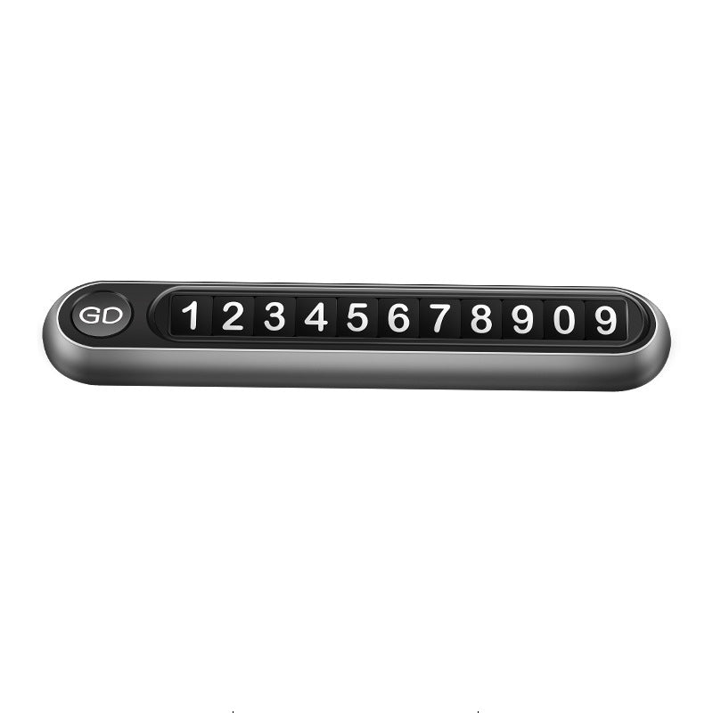 Parking Plate Button-Type Parking Number Plate Aluminum Alloy Temporary Parking Card Original Gift Moving License Plate