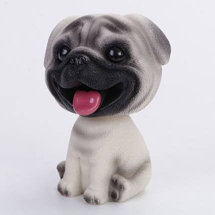 Cute doll decorations in the car, resin bobblehead dog animal bulldog, creative cute car ornaments