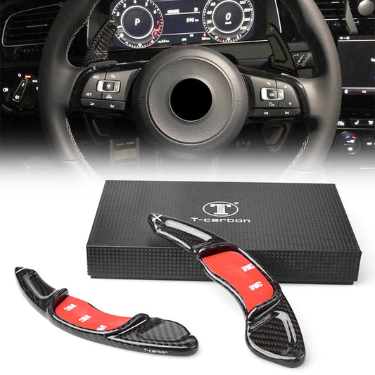 Real Carbon Fiber Car Steering Wheel Shift Paddle For Volkswagen VW Golf 7 GTI MK7 R 2015-17 Sagitar GLI 2016-17 POLO GTi 15-17