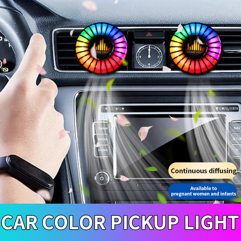 Car aromatherapy air outlet atmosphere light Car sound pickup light Car perfume voice-controlled rhythm light