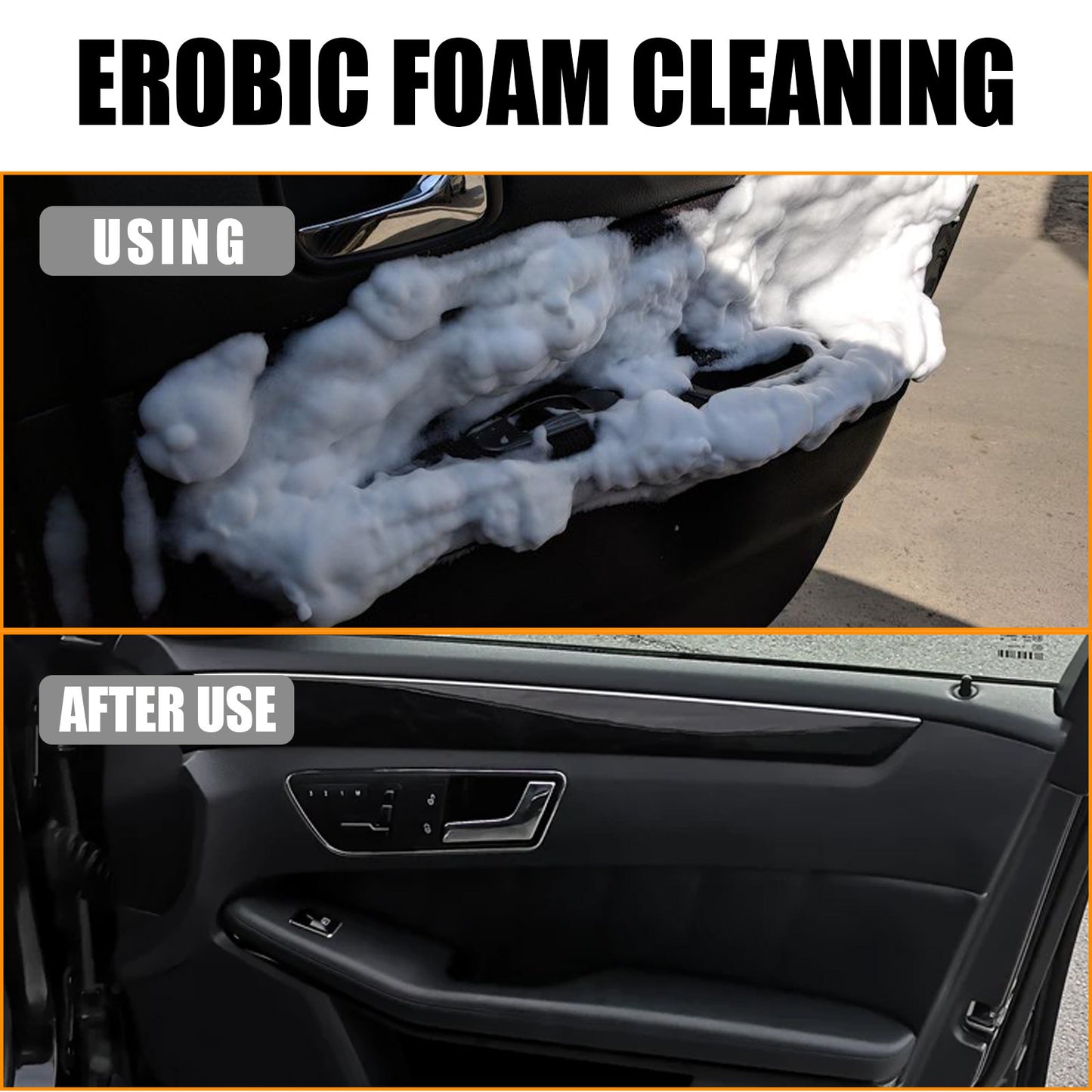 Car interior foam cleaner Water free decontamination Seat ceiling dashboard foam cleaner