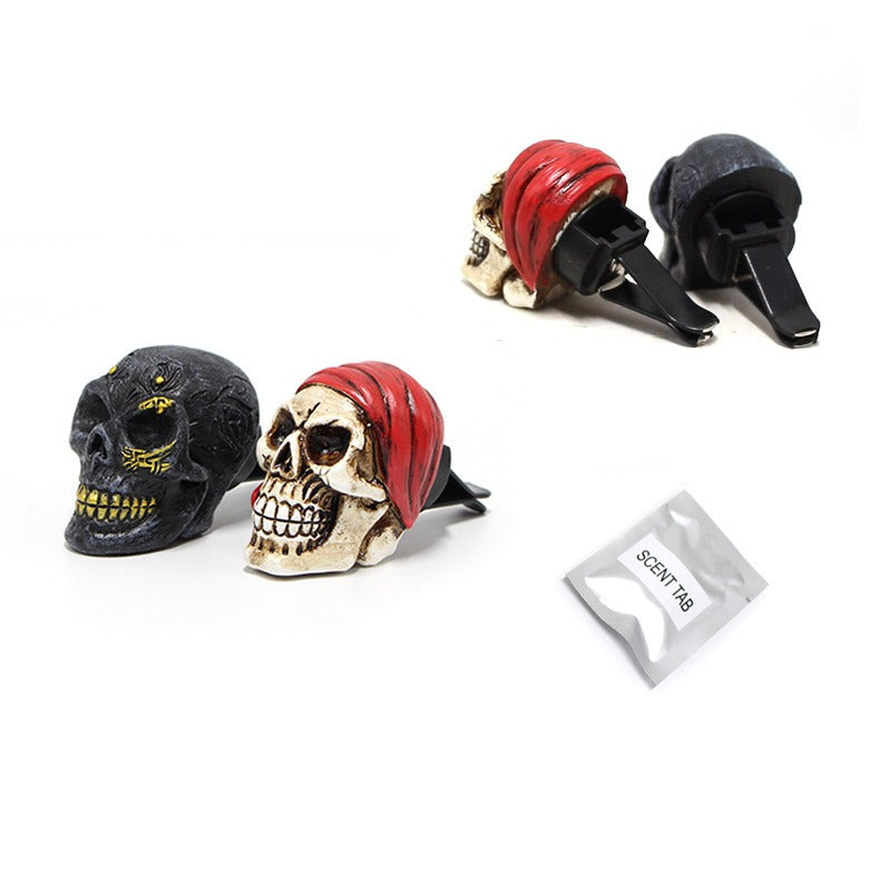 Pirate Ghost Head Aromatherapy Pendant Resin Car Air Outlet Skeleton Head Decoration