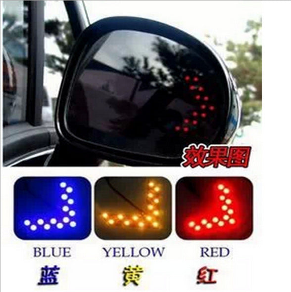 2pcs Arrow Panel 14 SMD LED Car Side Mirror Indicator Light Auto Turn Signal Light Car Styling LED Rear View Mirror AE