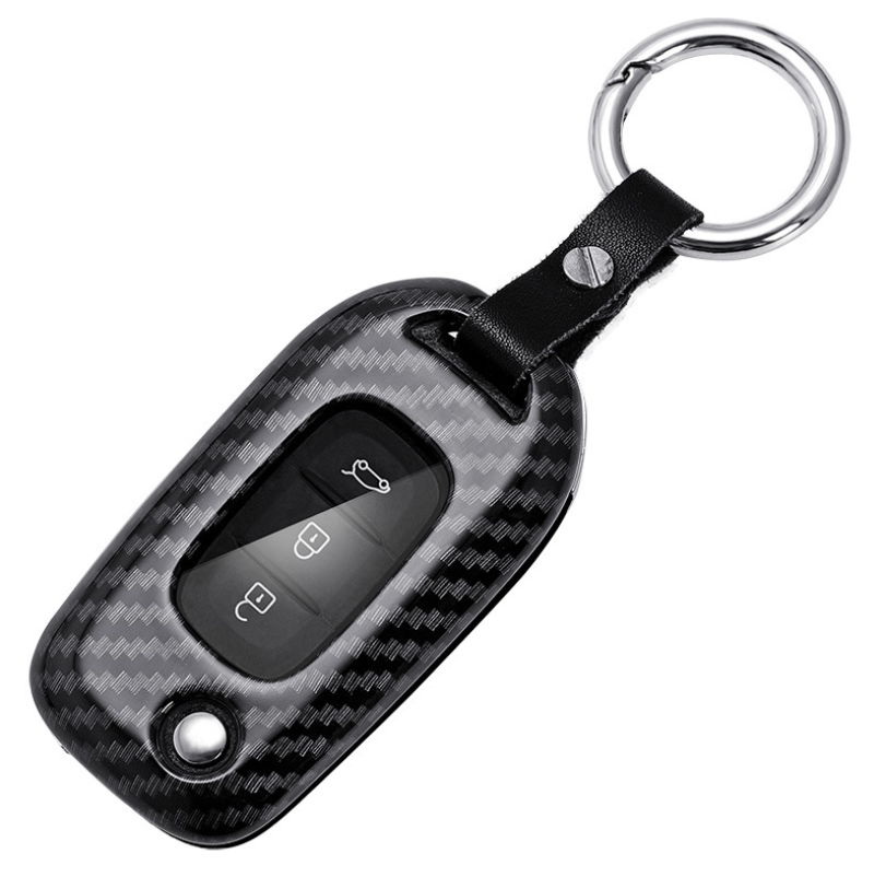 Car Key Case For Renault Koleos Kadjar Scenic Megane Sandero Espace Clio Captur Kangoo  Laguna Talisman Twingo Carbon Fibe Cover