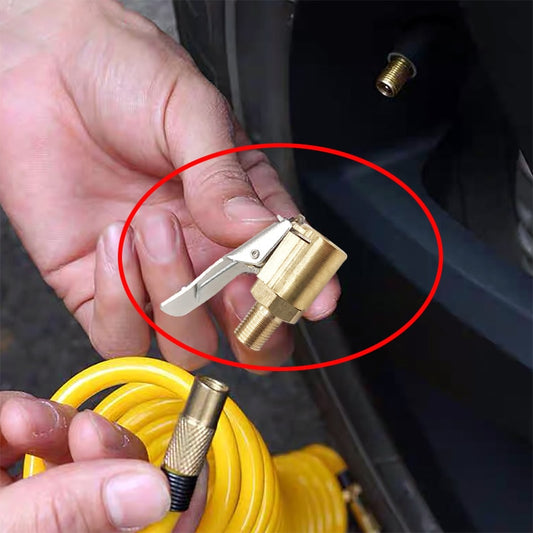 1PC Car Auto Brass 8mm Tyre Wheel Tire Air Chuck Inflator Pump Valve Clip Clamp Connector Adapter car accessories