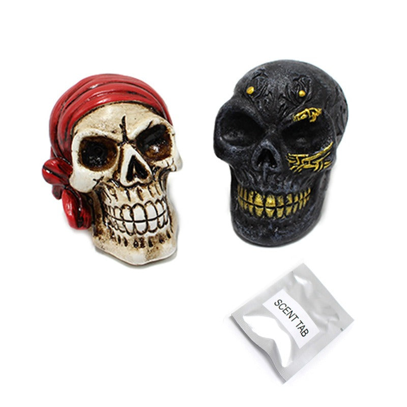 Pirate Ghost Head Aromatherapy Pendant Resin Car Air Outlet Skeleton Head Decoration