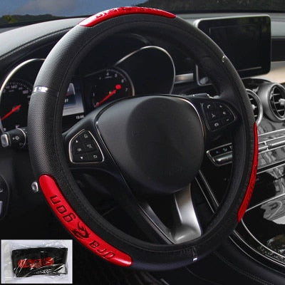 Car Steering Wheel Covers 100% Brand New Reflective Faux Leather  Elastic China Dragon Design Auto Steering Wheel Protector