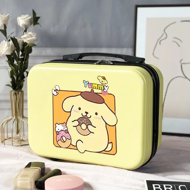 Fashion Portable Cosmetic Case Sanrios New Large Capacity Cute Cartoon Portable Storage Box Can Be Set Tie Rod Small Suitcase