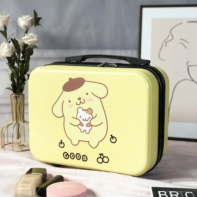 Fashion Portable Cosmetic Case Sanrios New Large Capacity Cute Cartoon Portable Storage Box Can Be Set Tie Rod Small Suitcase