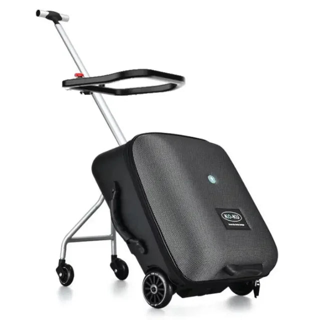 Formsio Kids Scooter Suitcase Lazy Carry On Rolling Luggage Box Sitting Trolley Bag For Baby