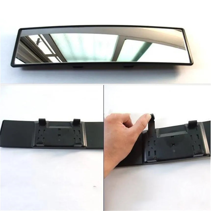 CARPRIE Car Mirror 1PC 300mm Wide Curve Inner Clip On Rear View Rearview Mirror Universal Car Truck