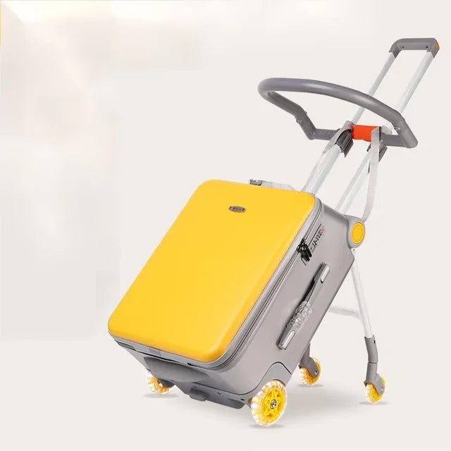 Kids Stroller Travel Suitcase Riding and Sitting Multi-function Waterproof and Wear Resistant Trunk Suitcase Luggage