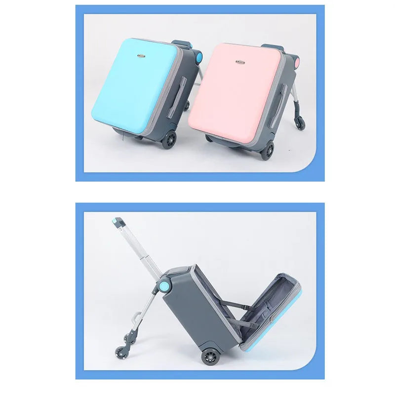 Kids Stroller Travel Suitcase Riding and Sitting Multi-function Waterproof and Wear Resistant Trunk Suitcase Luggage