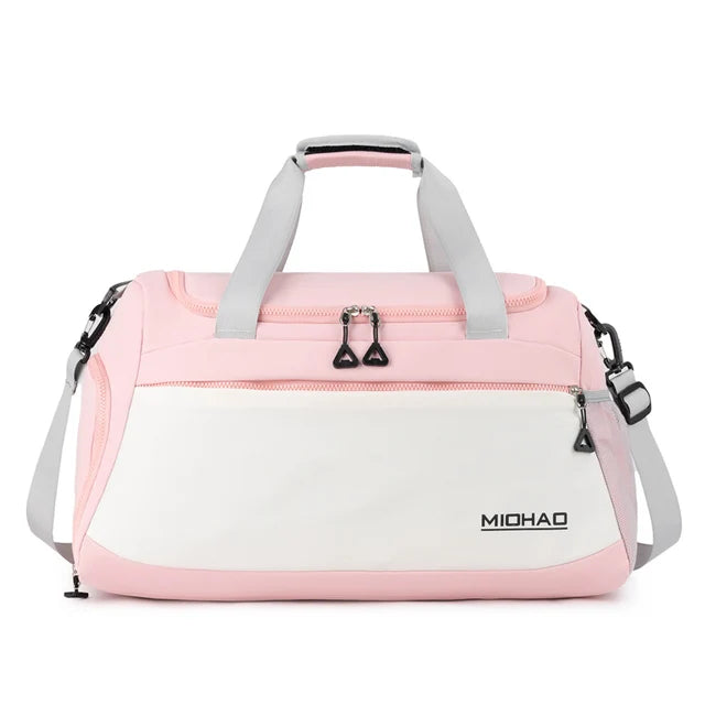 Large Capacity Waterproof Travel Bag Fashionable Women's Duffle Bag with Luggage Strap Design Sports Bag Shoes Compartment Bag