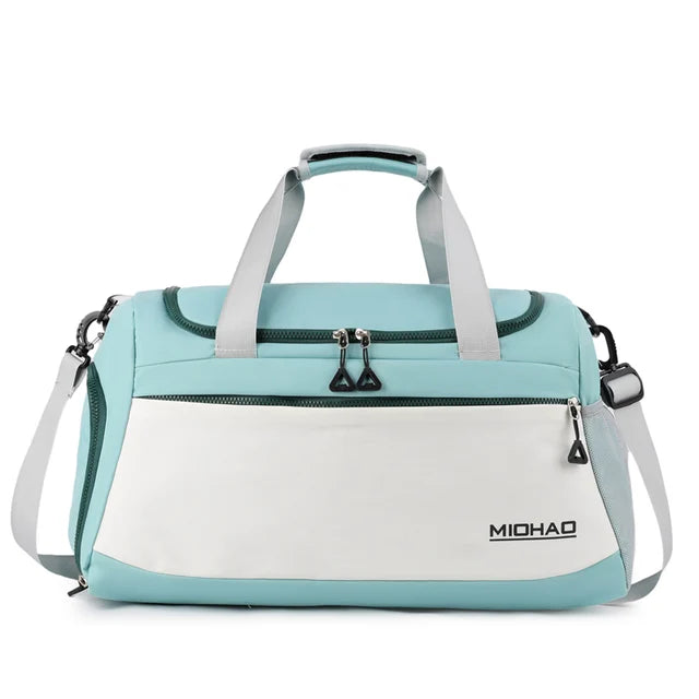 Large Capacity Waterproof Travel Bag Fashionable Women's Duffle Bag with Luggage Strap Design Sports Bag Shoes Compartment Bag