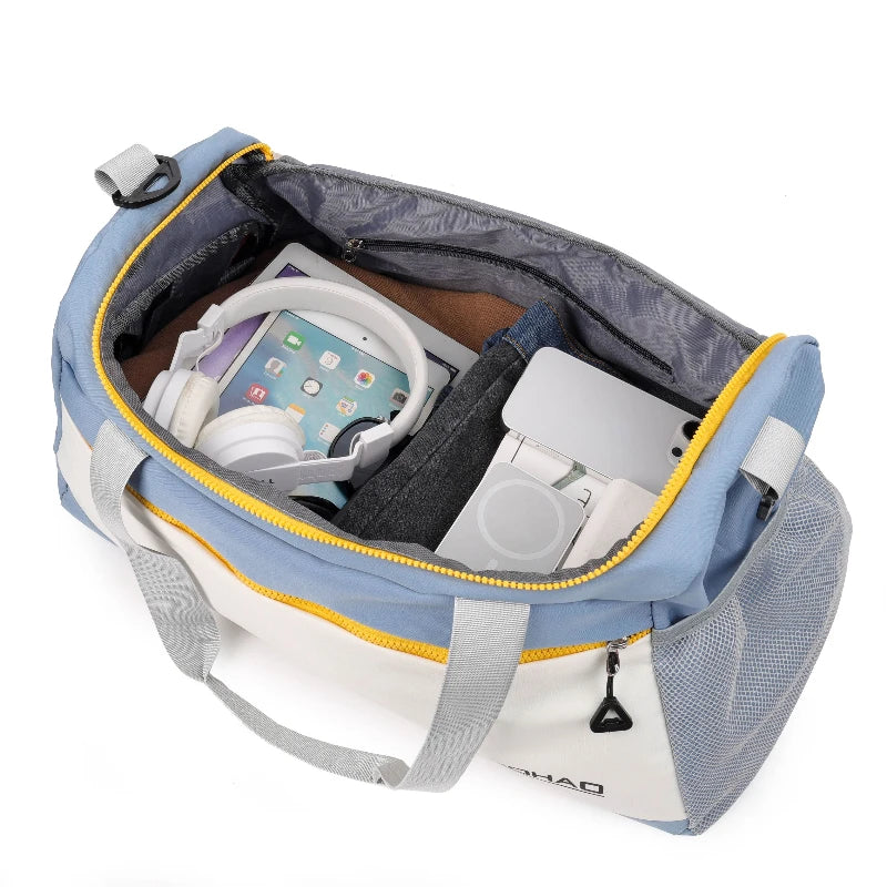 Large Capacity Waterproof Travel Bag Fashionable Women's Duffle Bag with Luggage Strap Design Sports Bag Shoes Compartment Bag