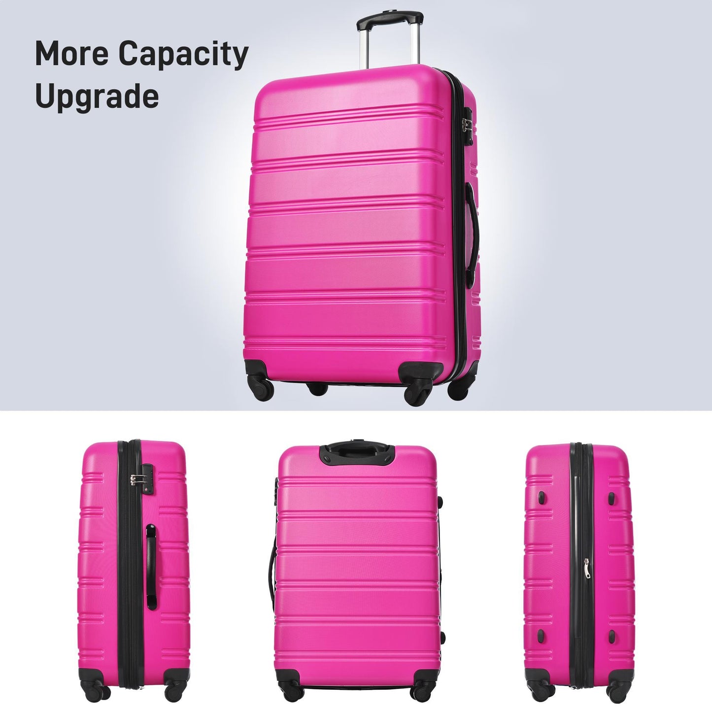 Hardshell Suitcase Set Of 4 Pieces, Light 16 Inches, 20 Inches, 24 Inches, 28 Inches, Luggage Case.